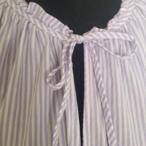 Eloquii 100% cotton tiered long sleeve dress flounce - Picture 3 of 10